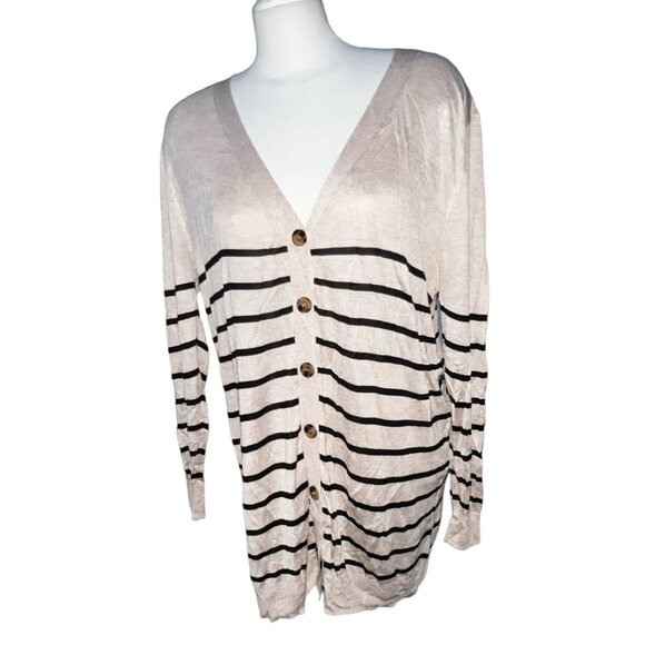 BloomChic Button Front V Neck Lightweight Knit Long Sleeve Cardigan Sz 12 Large - Picture 5 of 9